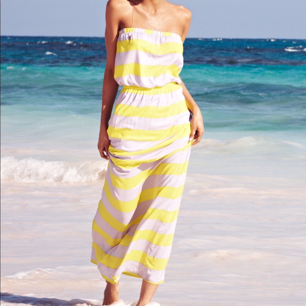 Splendid Magnolia Striped maxi dress
